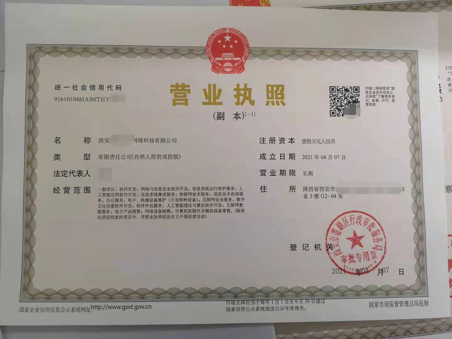 西安某某网络科技有限公司（案例）